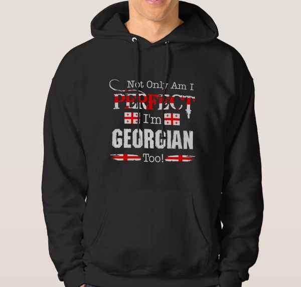 

not only am i perfect i am georgian too pride hoodie, Black