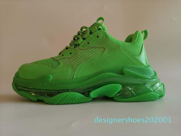 

sale fashion paris triple s 3.0 crystal bottoms vintage sneakers men women casual shoes tripler red green luxe platform shoes d01, Black