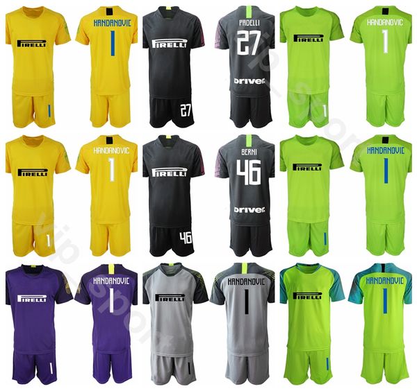 

2019 2020 вратарь вратарь гк футбол 1 самир ханданович джерси комплект 87 антонио кандрева 46 томмазо берни футбольная рубашка комплекты уни, Black