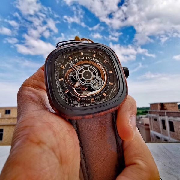 Hot Sell 2023 Новейшая мода Seven Friday Watch Brand Brand Wuman Watch P2B/05 Men Auto Mechanical Watch Mens Watches Miyota Движение