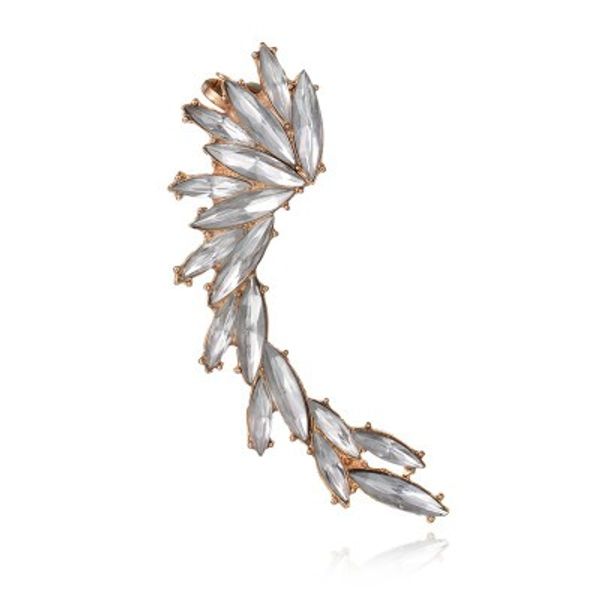 

jewelry punk style crystal earrings wholesale women ear cuff clip earrings bohemia brincos from india e587, Golden