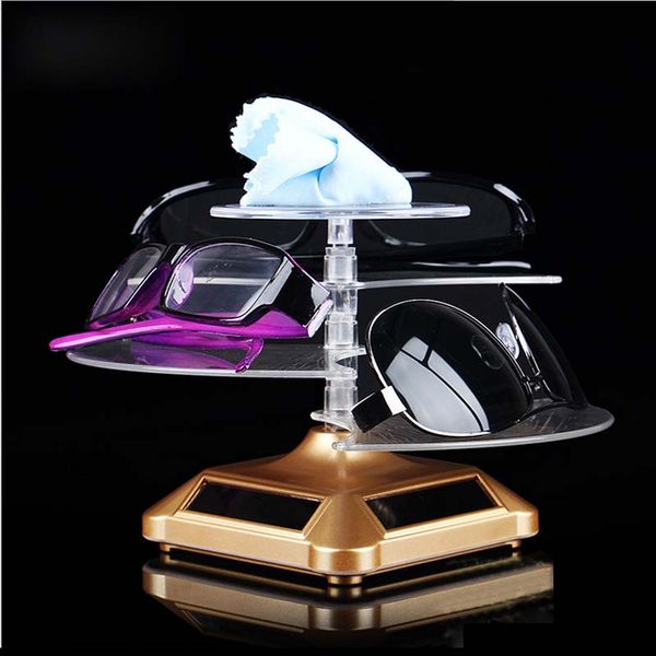 

360 degree solar powered jewlery display stand necklaces rings earrings bracelets rotating display stand table watch holder, Pink;blue