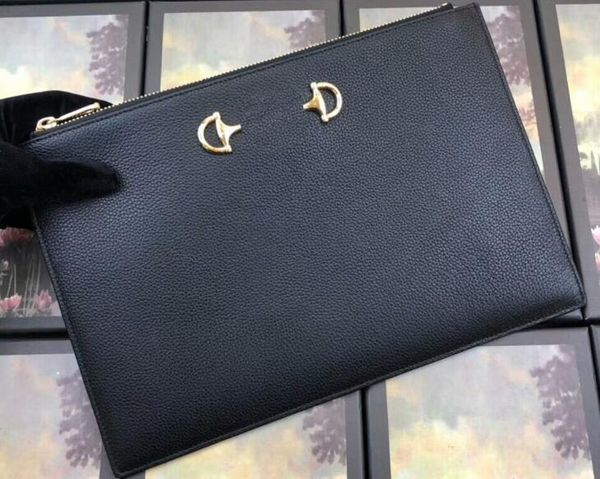 

5a quality 570728 30cm zumi grainy leather pouch clutch bag,zipper closure,with dust bag,dhl ing