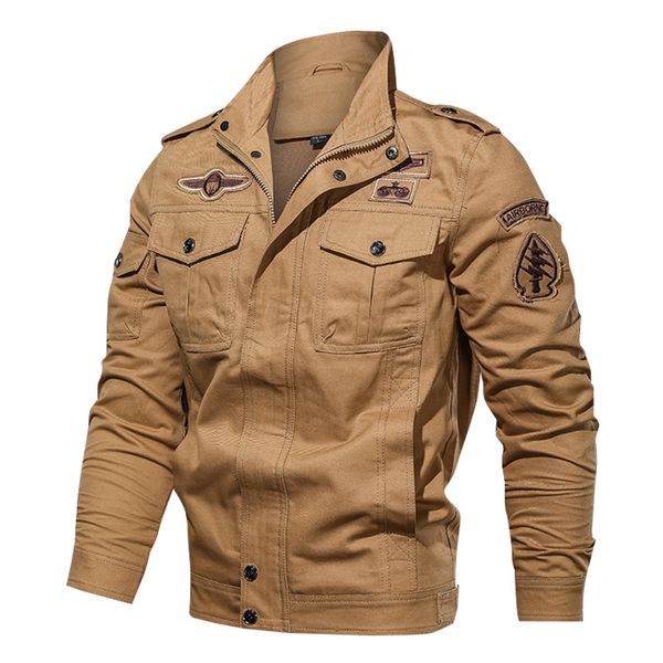 

2019 new jacket men's spring and autumn men's casual outdoor cotton jacket denim men college windbreaker, Black;brown