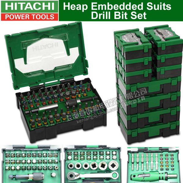 Япония Hitahci Heap Embedded Suits Сверло Установлена ​​Установленная дрель Установите отверткой Электрические кусочки Окружные Аксессуары Головки Бит