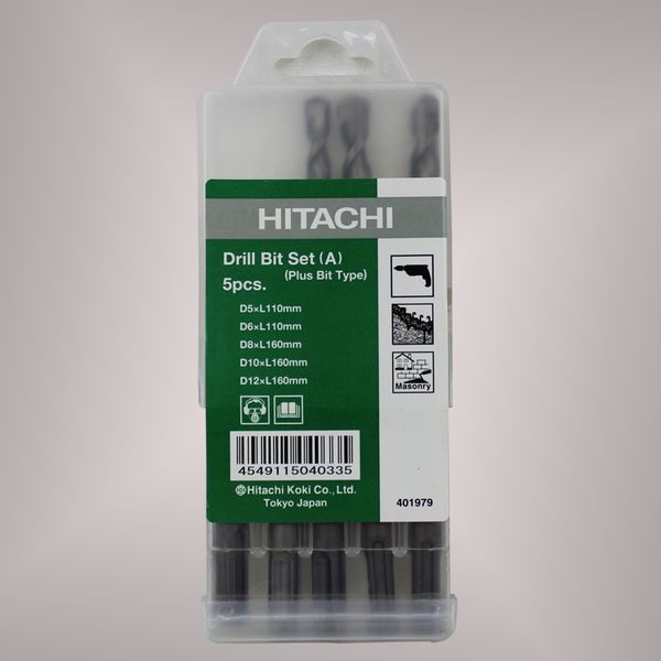 

japan hitachi electric hammer drill bits impact drill bits round handle four pit two pit two slot 5pcs set