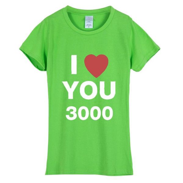 

simple tees short sleeved i love u 3000 tshirts men women fashion avenger, White;black