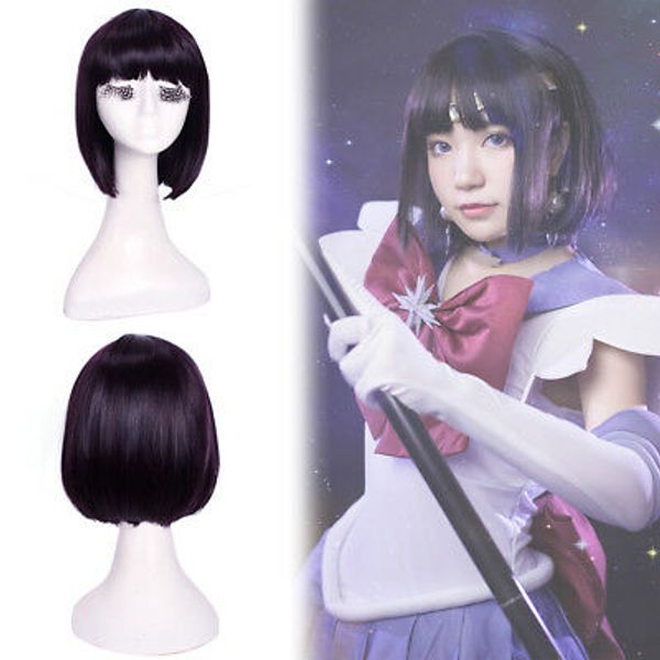 Details About Sailor Moon Saturn Hotaru Tomoe Short Blackish