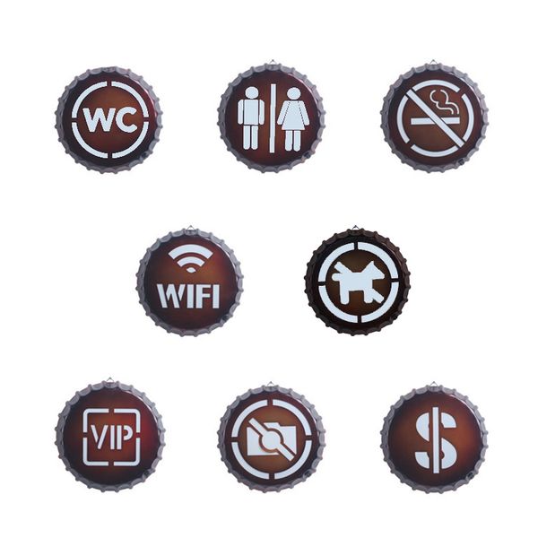 

8pcs retro led neon bottle cap advertising signboard for family bar pub restaurant cafe wall decoration gift shop light board bi