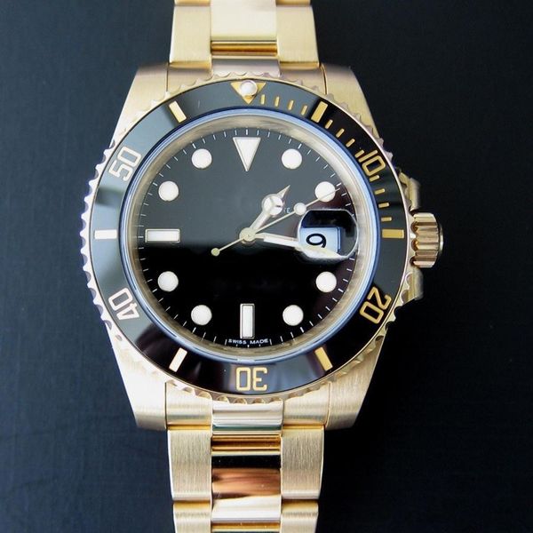 

luxury mens watches gold belt quality ceramic bezel men stainless steel strap automatic mechanical watch 2813 movement wristwatch sapphire, Slivery;brown