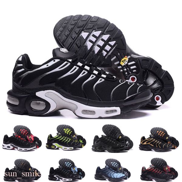 

nike air max tn новое поступление 2020 женская мужская обувь радуга красочные белый черный красный tn ultra chaussures плюс кроссовки дышащи, Black;brown