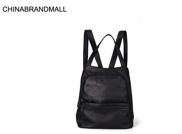 

мягкая кожа коровы унисекс большая емкость сумка рюкзак случайные