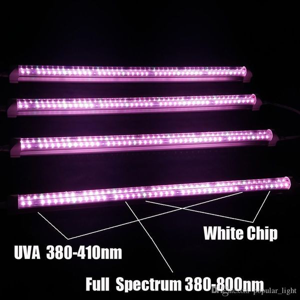 

380-800nm full spectrum led grow light led grow v-shaped integration tube for medical plants and bloom fruit pink color