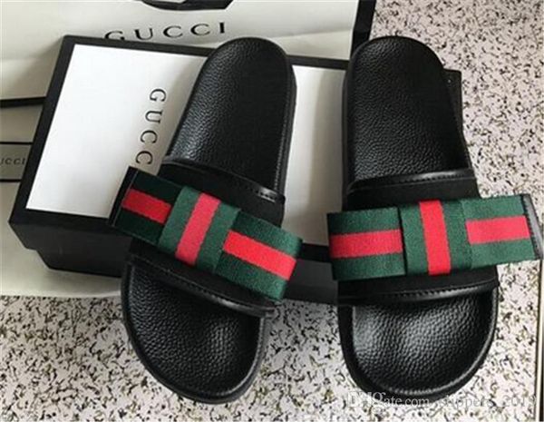 

2019 box brand print leather women and men upscale nomad scuffs striking gladiator style leather outsole perfect scuffs, Black