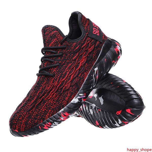 

designer soft bottom womens mens running shoes dark red black elastic fabric mens trainers sports sneakers homemade brand made in china