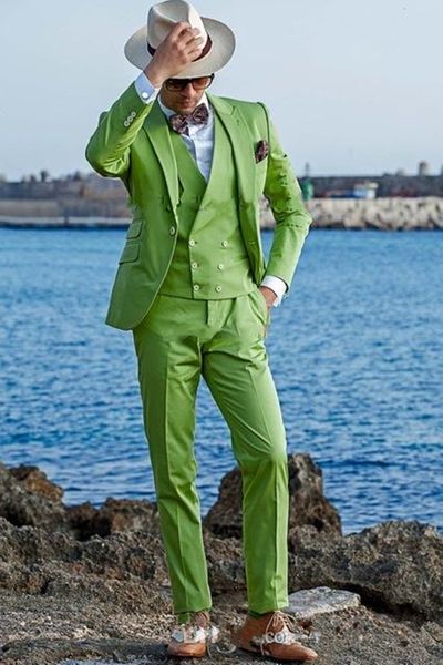 

new latest design one button green groom tuxedos groomsmen man suits mens wedding blazer suits (jacket+pants+vest+tie) 1162, Black;gray