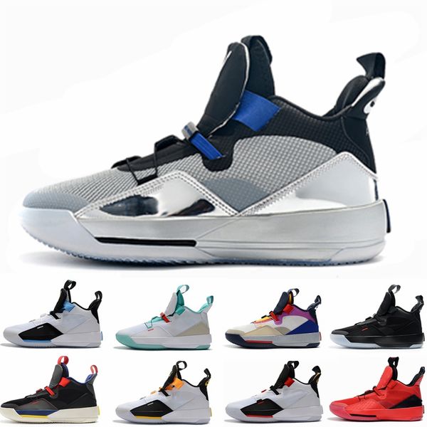 

2019 jumpman xxxiii 33 mens basketball shoes cny utility blackout future of flight tech pack 33s men sports sneakers 40-46, White;red