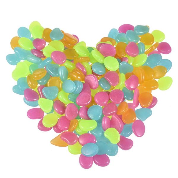 

200 pcs / set сад галька glow камни камни для дорожки сада пути патио газон сад двор декор светящихся камней
