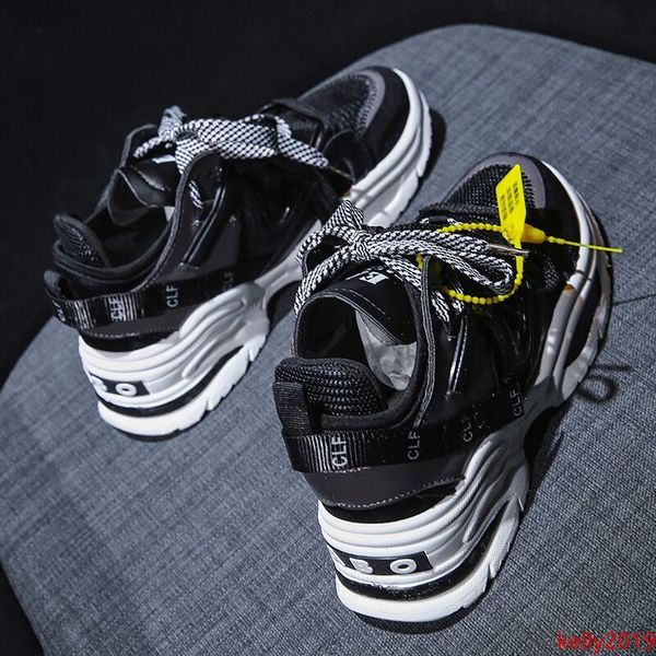 

triple s casual shoes for breathable ins increase 6cm mesh sport shoes lace-up sneakers women mens