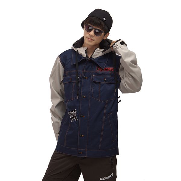 

winter jacket denim men ski suit jacket female light down keep warm windproof large size snowboard suit euramerican style