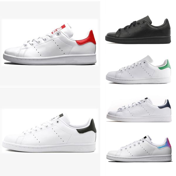 

new designer smith men women casual shoes green black white blue red pink mens stan fashion leather shoe flats sneakers