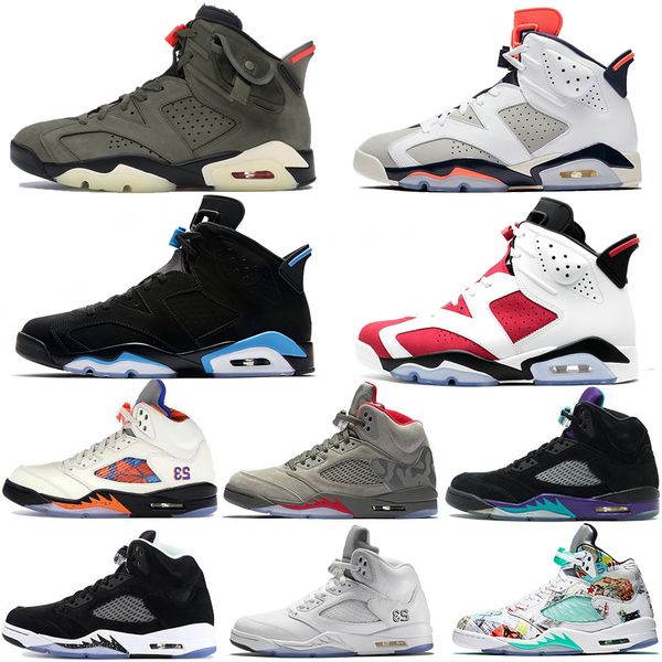 

2020 travis scotts 6s olive mens basketball shoes black infrared oreo reflections champion trainer sports sneakers stock x, White;red