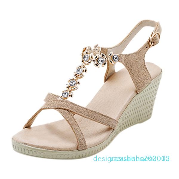 

bohemian women summer footwear summer butterfly-knot flats sandal woman shoes non-slip crystal beach sandal woman shoes d05, Black