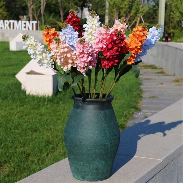 

10pcs fake single stem autumn hyacinth 28.34" length simulation violet for wedding home decorative artificial flowers