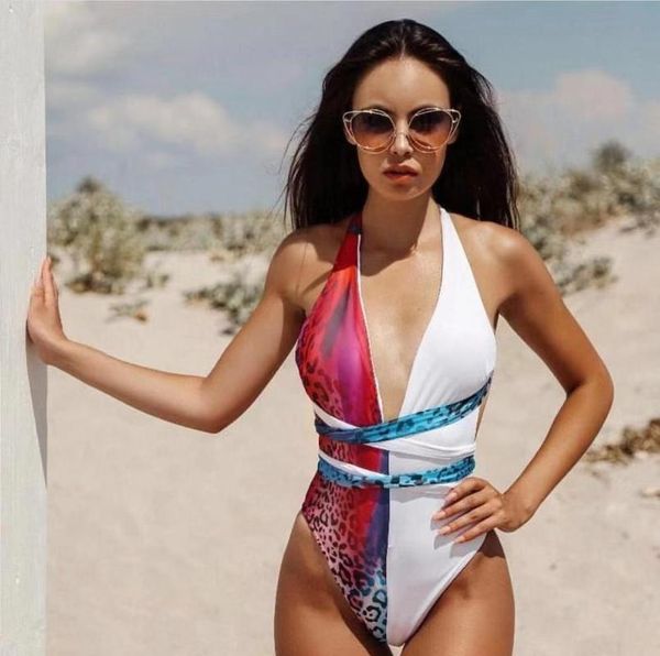 

2019 новый сексуальный сращивание бикини высокой талией купальник женщины купальники one-частей бикини набор купальщик