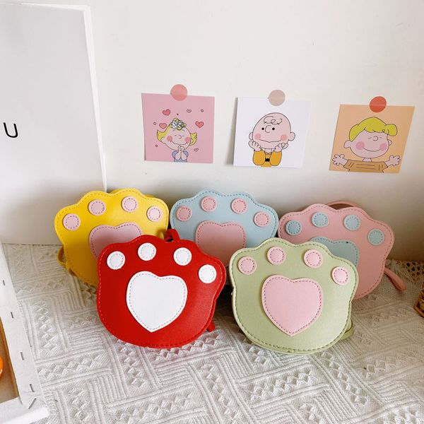 

cartoon bear children crossbody bags fashion pu leather boys girls mini shoulder bag baby princess coin purse small wallet, White