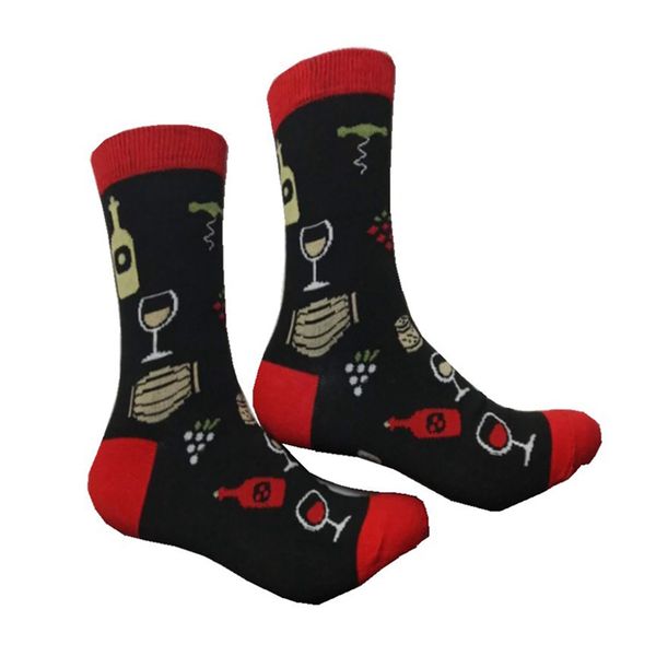 

sports socks letter pattern printed soft elastic breathable cotton spadnex hosiery, Black