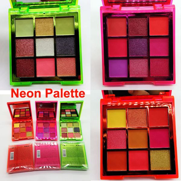 

Makeup neon eye hadow palette beauty ob e ion eye hadow 9 color himmer matte eye hadow pink orange green dhl