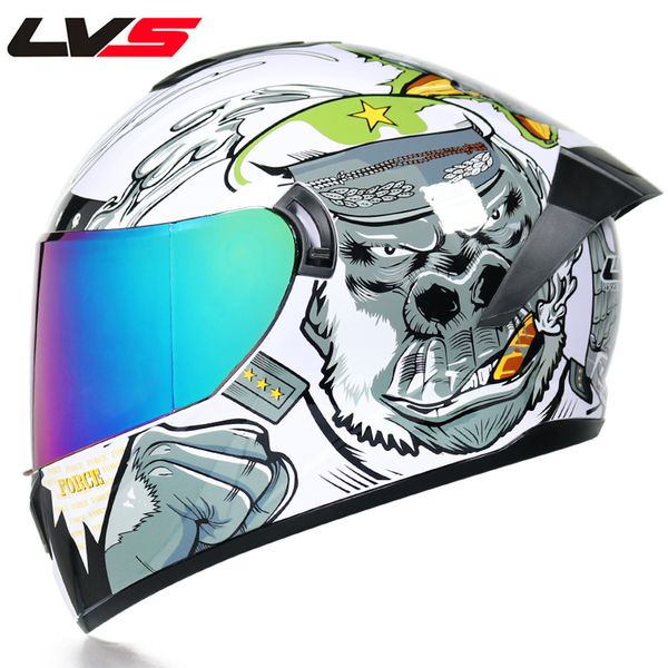 

motorcycle full face helmet racing classic collar helmets with double lens motocicleta headgear casque casco capacete