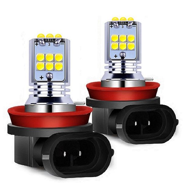 

2pcs 2019 new h8 h11 h16(jp) super bright 1800lm cree chip led bulbs auto anti fog lights car driving lamp foglamps white yellow