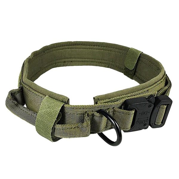 1 PC ajustável Collar Nylon Tactical CollarVest Dog Training HuskyFor Heavy Duty metal Buckle Com Controle Y200515 Handle