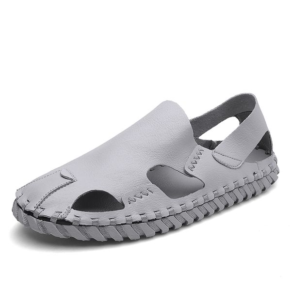 

summer outdoor sandalias da couro homme de sandal playa sandale sandali man romanas men 2020 sandalsslippers para work roman en, Black