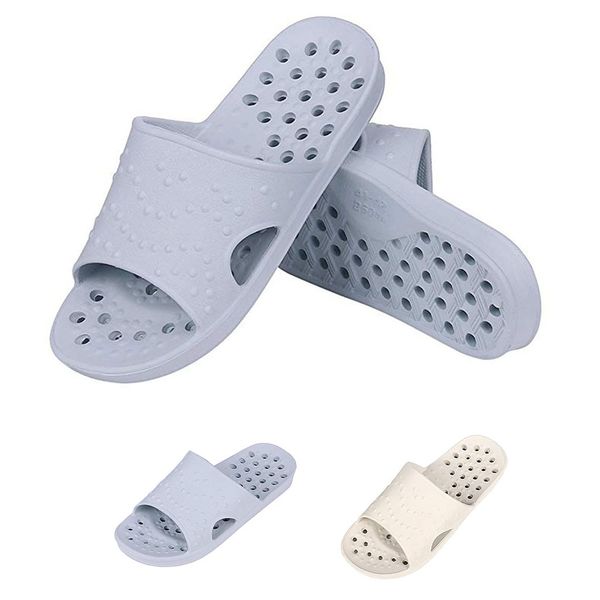 

eillysevens mens shower sandals quick drying bathroom soft sole house slippers #sh, Black