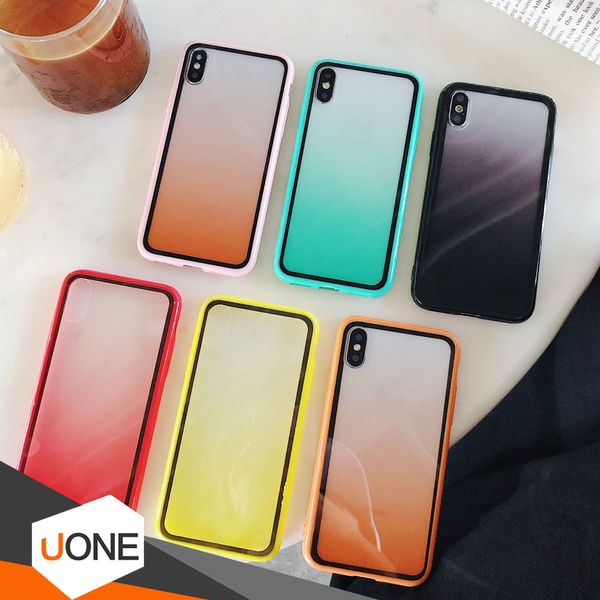 Custodie per telefoni per il nuovo iPhone 11 Pro XR X XS MAX Rainbow Clear TPU Protezione morbida Pacchetto completo Copertura Gradiente Colore trasparente Antiurto