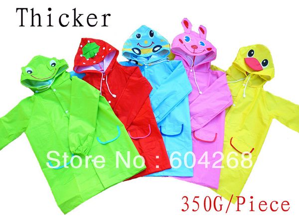 

350g/piece) kids rain coat children raincoat rainwear rainsuit,kids waterproof animal raincoat 1pc/lot