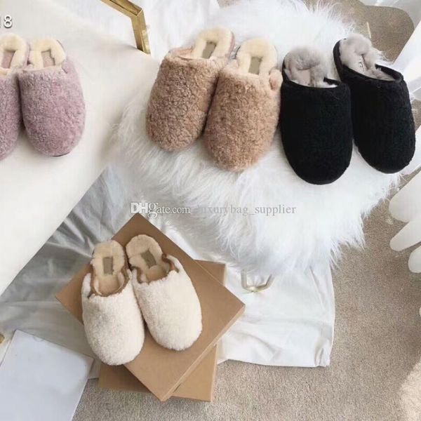 

slippers shoes designer slippers scuffs fashion autumn winter wool slippers couples style variety colors available women shoes, Black