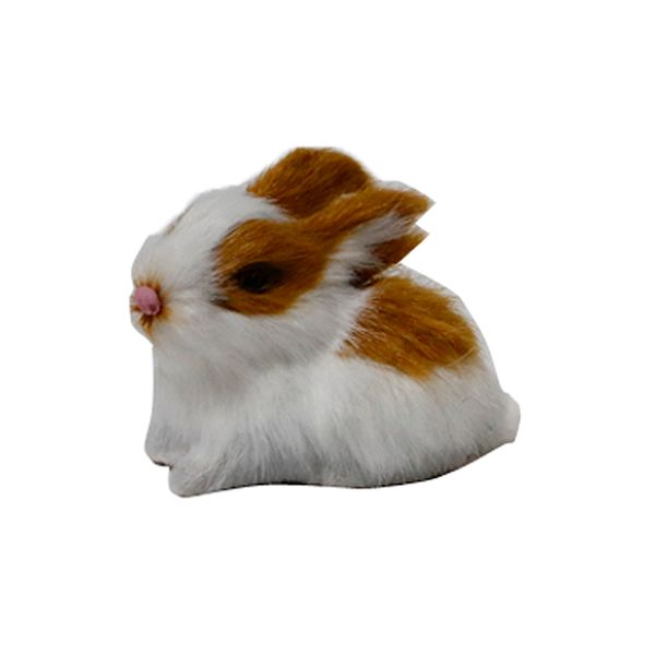 

1pc artificial plush rabbit figurine statue miniatures model kids toy