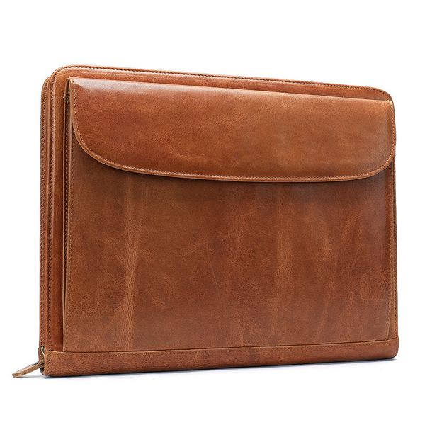 

vintage genuine leather men's handbags cow leather day clutch bag men tote bag shoulder business men briefcase lapbags