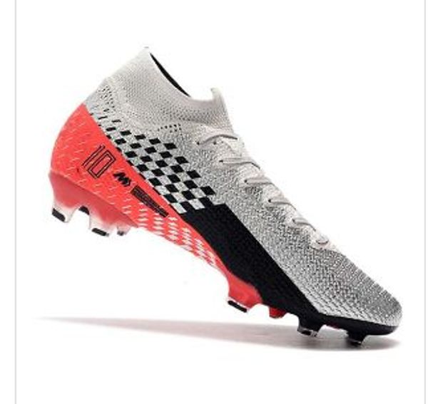 

mercurial superfly se njr vi 360 elite fg kj 6 xii 12 soccer cleats mens women neymar cr7 high soccer shoes football boots 35-45, Black