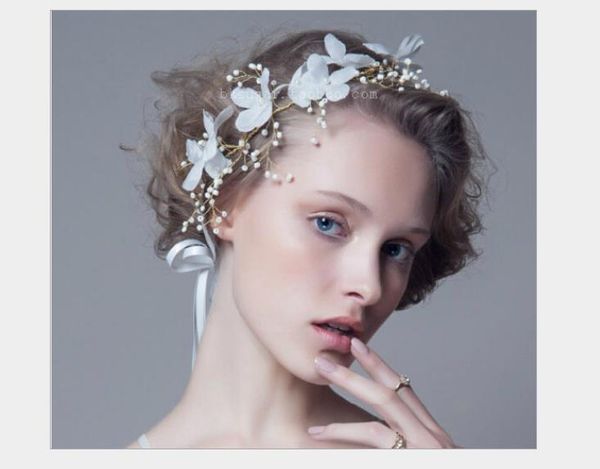 

bride sen female handmade crepe bridal tiara wedding dress jewelry, Silver