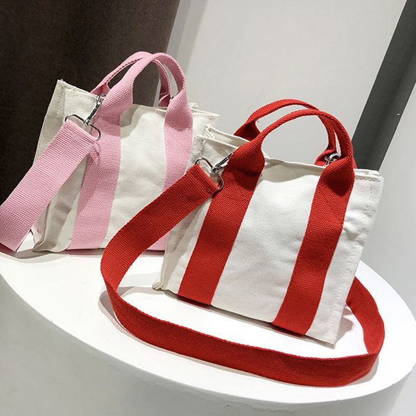 

1pc women canvas bag 2019 latest style pure fresh small color art fashion female creative ladies shoulder shoulder bag