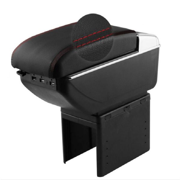

universal rotatable car center armrest arm rest console storage box case new