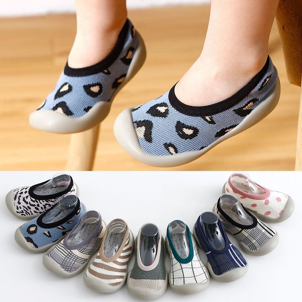 

new baby boy shoes anti-slip cotton socks baby girl soft rubber sole toddler socks indoor floor shoes