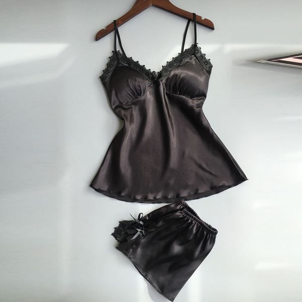 

woman sleeping wearing women lingerie nightwear underwear babydoll short sleepwear 2pc set woman sleeping clothes 7.2 0.5, Black;red