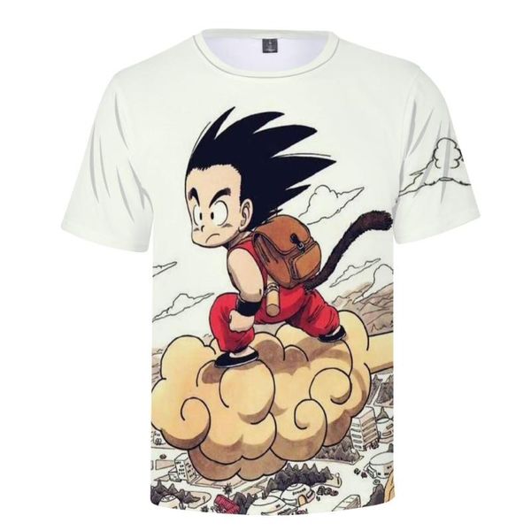 

cute 3d t-shirt anime z goku summer tees master roshi print clothes cartoon t-shirt, White;black
