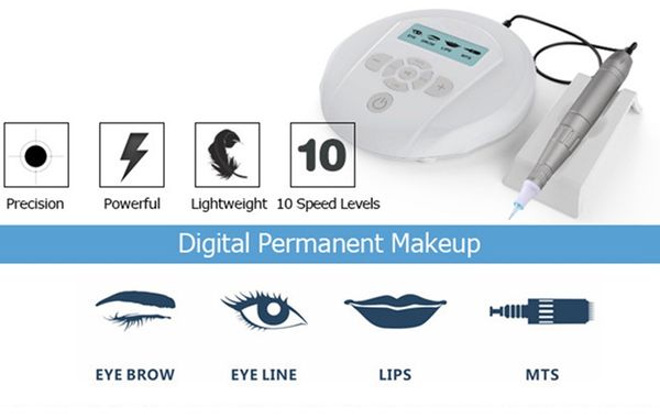 Macchina per tatuaggio sopracciglio MTS PMU per trucco permanente con pannello di controllo digitale Dispositivo per micropigmentazione Penna rotativa per labbra per sopracciglia Artmex V6